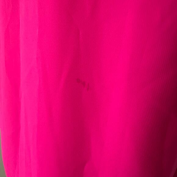 Amanda Uprichard hot pink flutter sleeve v-neck top size M - Picture 12 of 13